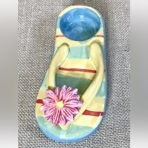 Colorful Flip Flop Tealight Candle Holder Whimsical Novelty Beach Coastal